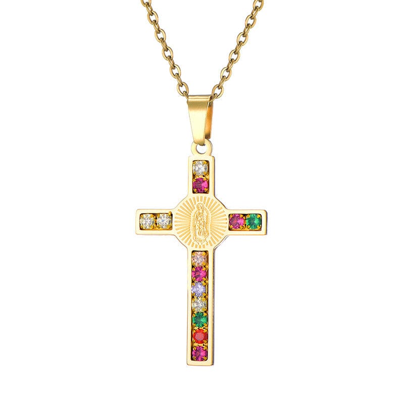 VIRGIN MARY CROSS PENDANT