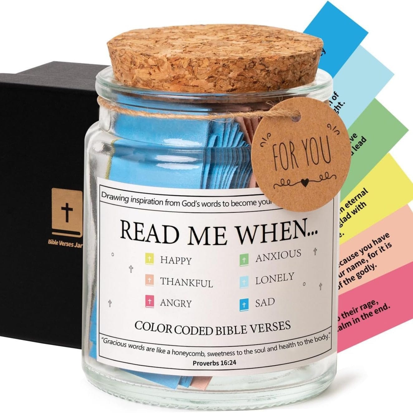 The Handmade 90 Day Bible Verses Jar offers a daily dose of inspiration