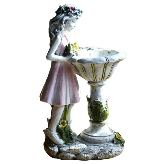 GARDEN FAIRY STATUE WITH SOLAR POWER | FLOWER GARDEN DECOR