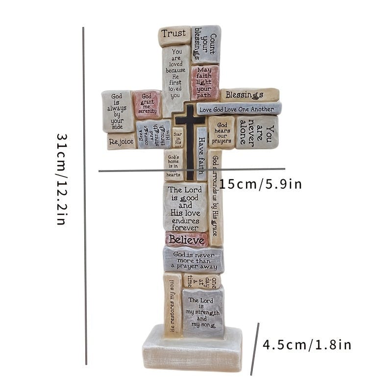 Divine Faith Cross – Handmade Statue