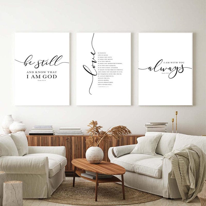 Handmade Christian Canvas Set - Bible Verses