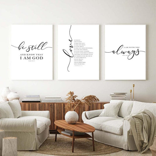 Handmade Christian Canvas Set - Bible Verses