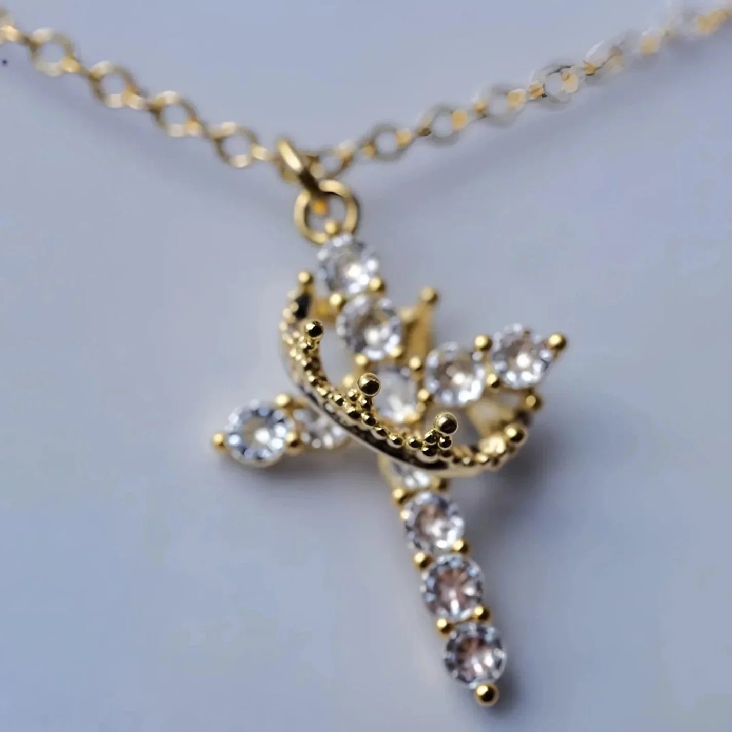 CROSS & CROWN NECKLACE