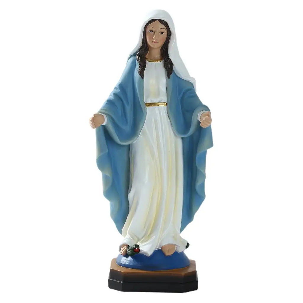 Virgin Mary Statue – Handmade Catholic Figurine for Desktop & Home Decor