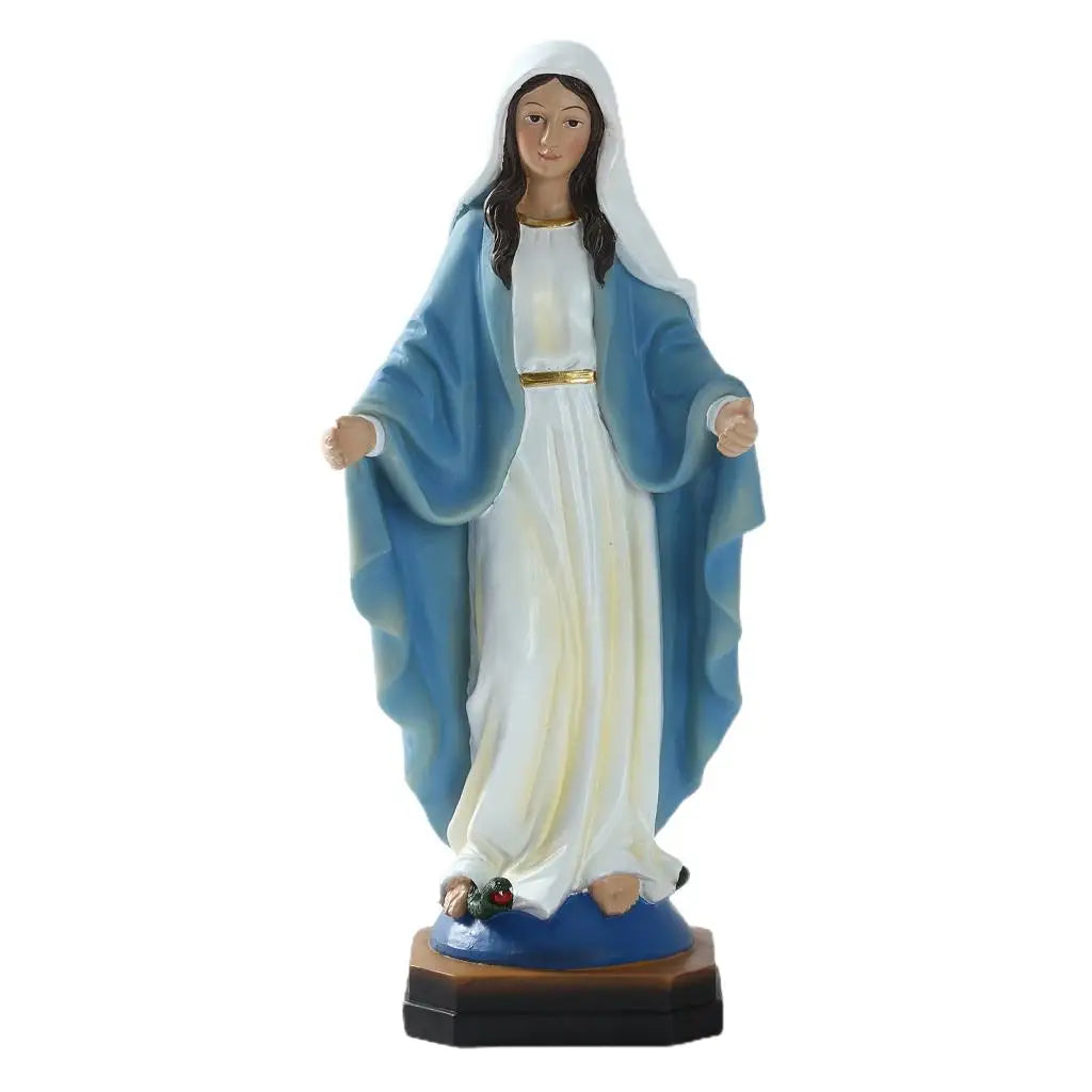 Virgin Mary Statue – Handmade Catholic Figurine for Desktop & Home Decor