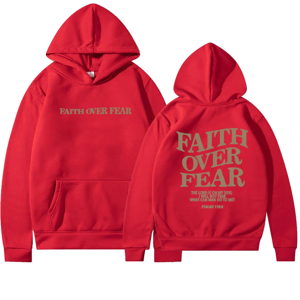 "Faith Over Fear" Christian Hoodie – Unisex Jesus Sweatshirt