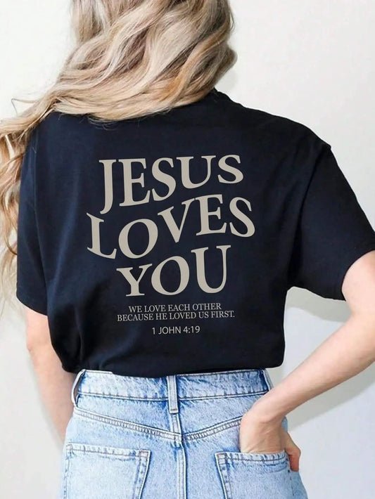 Jesus Loves You Women's Soft T-Shirt – Casual Faith Streetwear