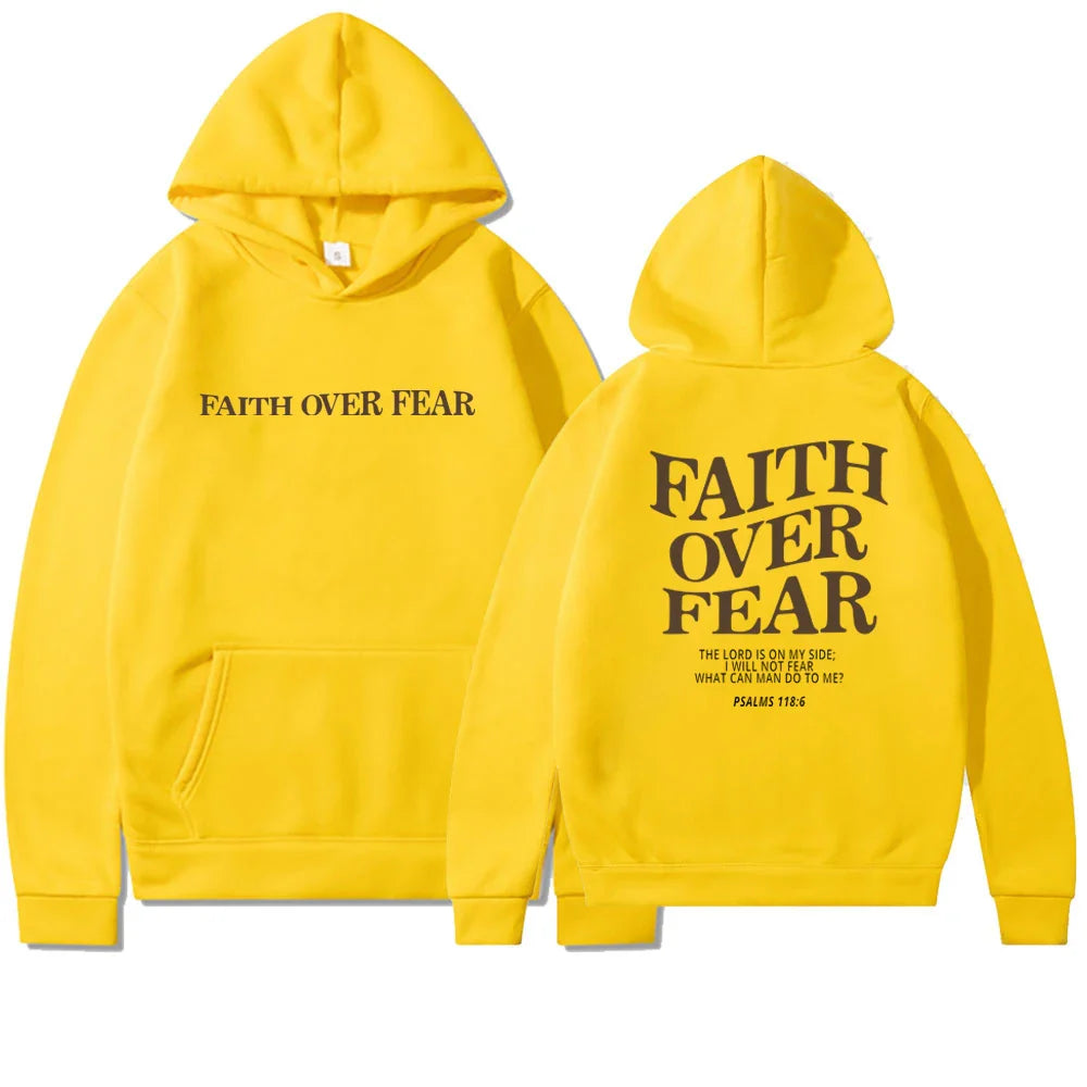 "Faith Over Fear" Christian Hoodie – Unisex Jesus Sweatshirt