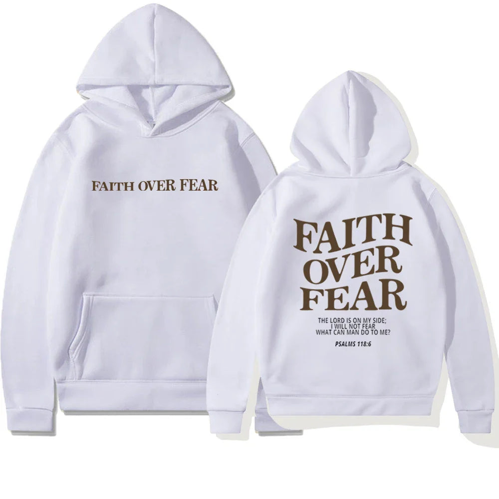 "Faith Over Fear" Christian Hoodie – Unisex Jesus Sweatshirt