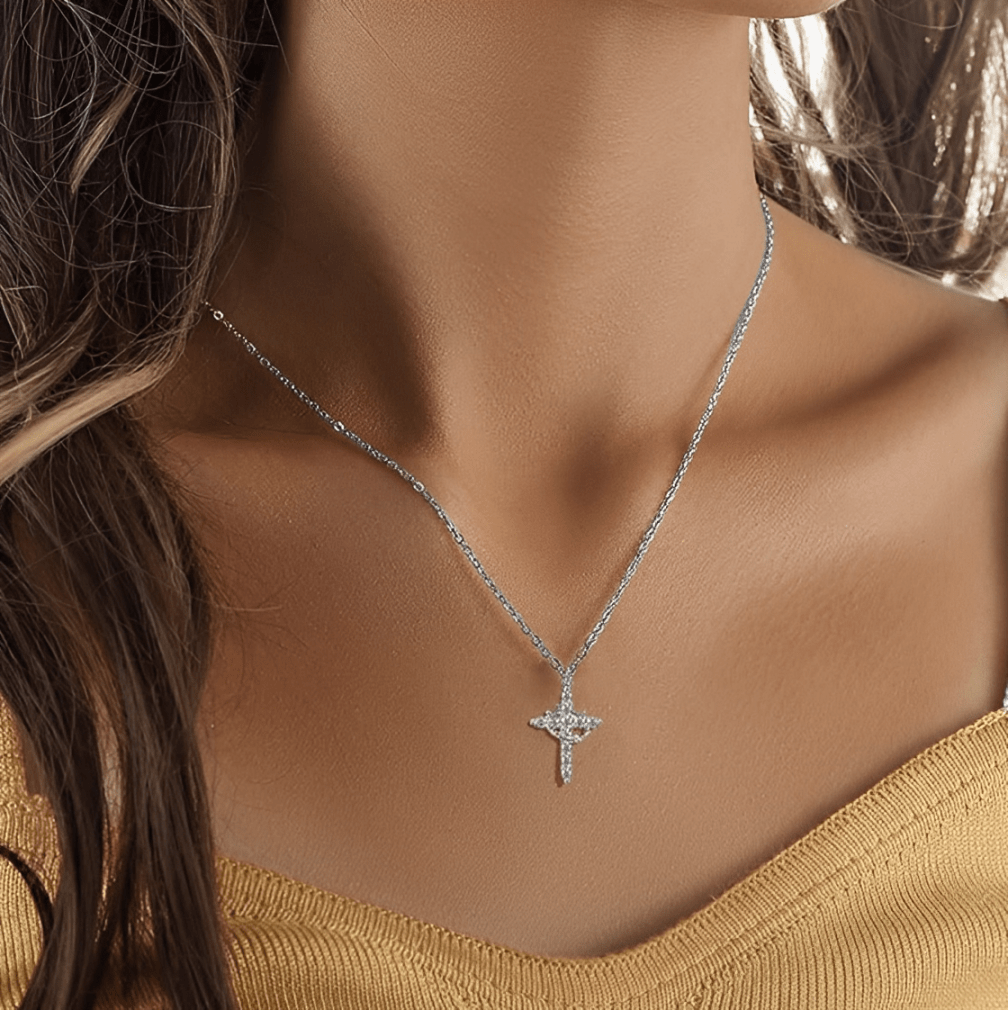 CROSS & CROWN NECKLACE