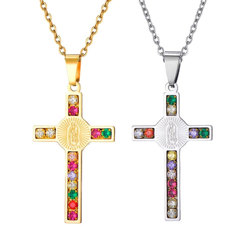 VIRGIN MARY CROSS PENDANT