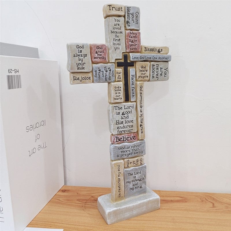 Divine Faith Cross – Handmade Statue