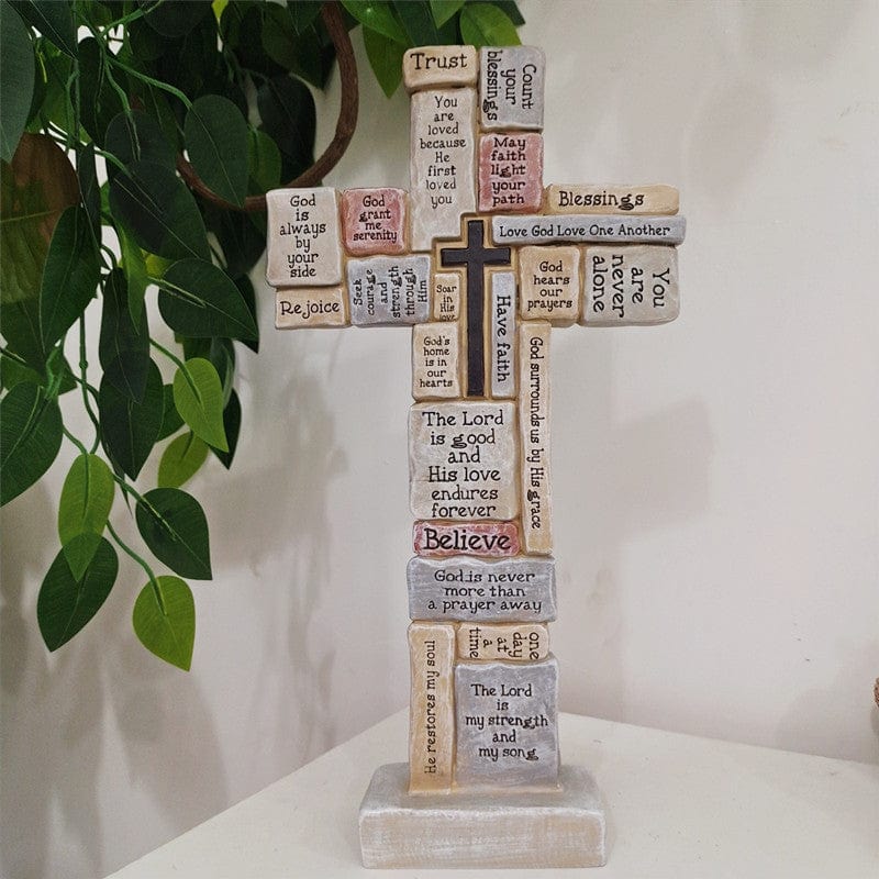 Divine Faith Cross – Handmade Statue