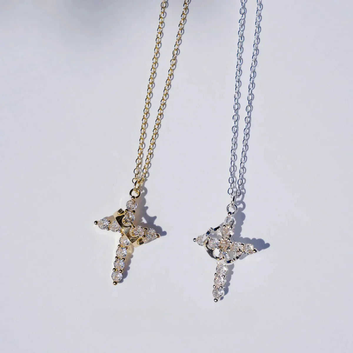 CROSS & CROWN NECKLACE